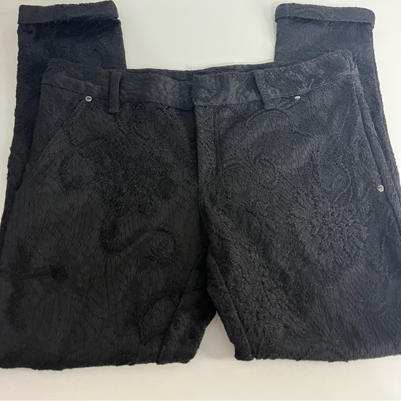 Free‎ People Lace Overlay Pants Black 4 - Picture 1 of 12